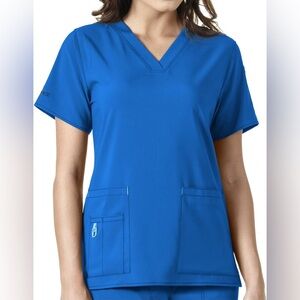 Carhartt Force Size 2X Medical Scrub Shirt Blue